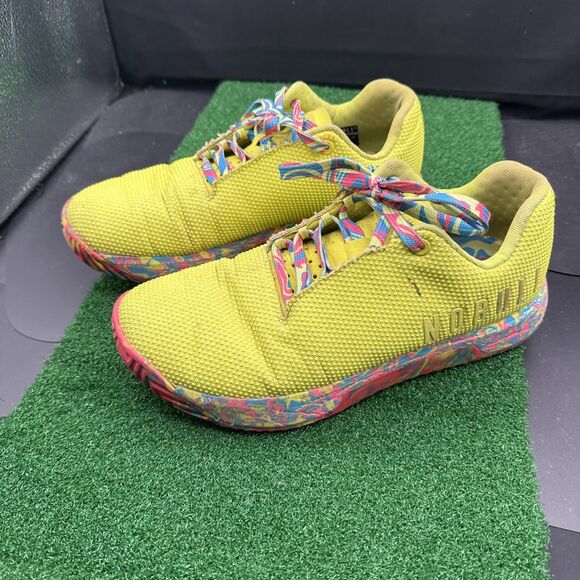 Nobull Trainer Low Rise Women Size 9.5/ Men’s 8 Neon Lime Swirl - Picture 5 of 14